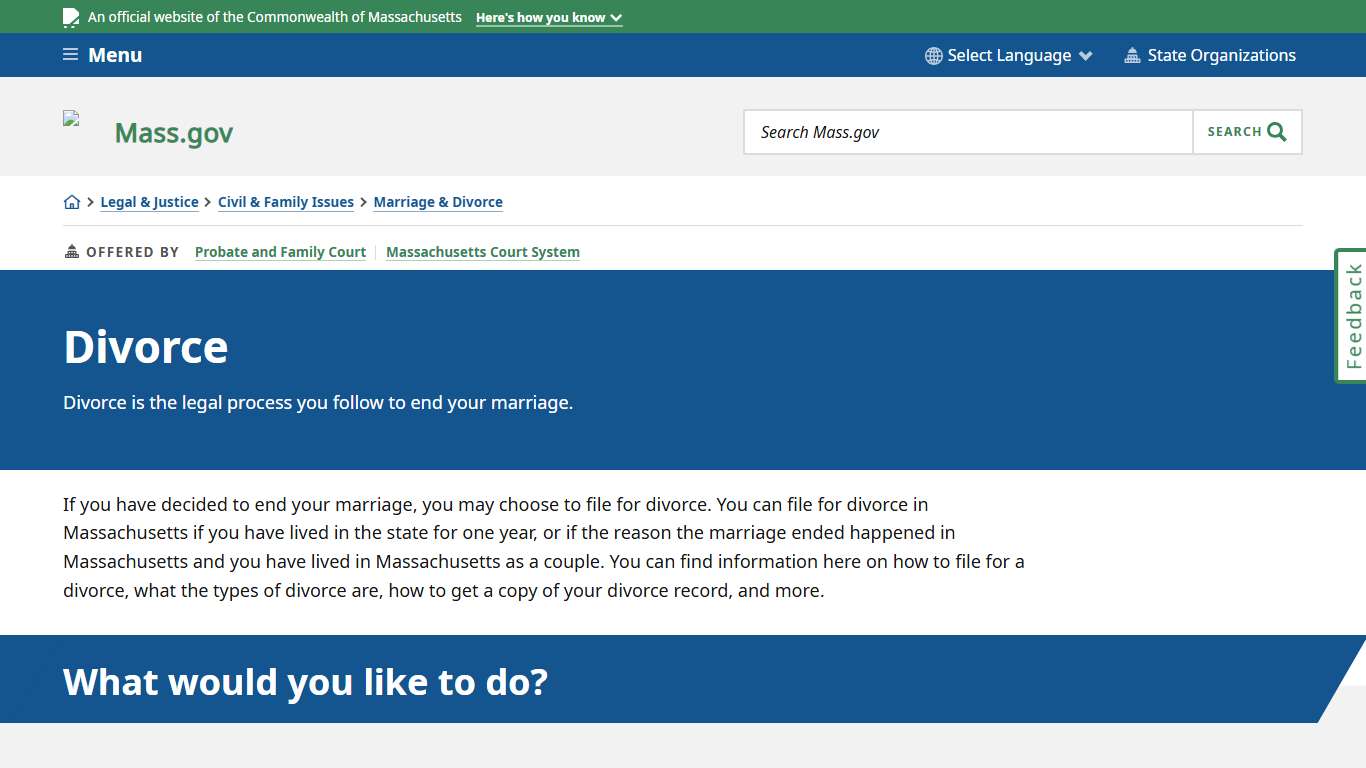 Divorce Mass.gov