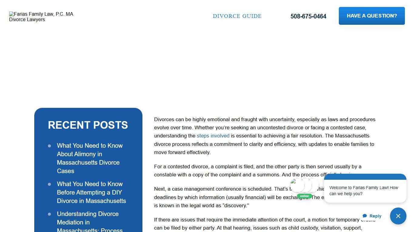 Massachusetts Divorce Process [2026 Updated]